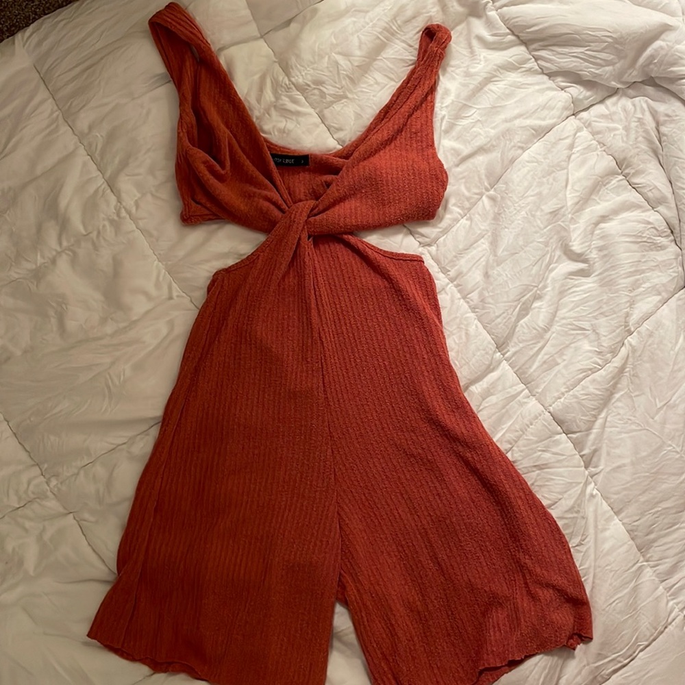 Terry cloth romper